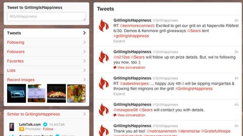 Sears 'Grilling is Happiness' Twitter Page